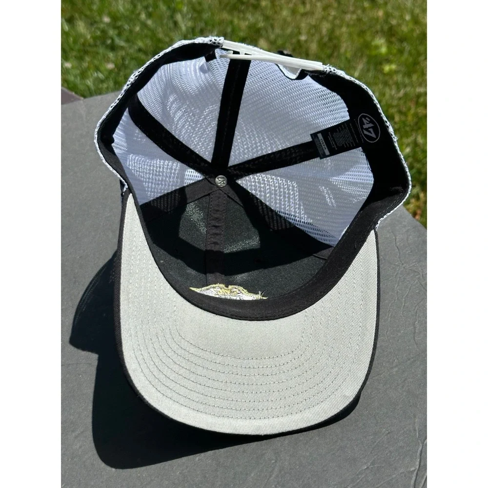 47 Brand ECU Pirates‎ Trucker Hat Men's Black White Snapback Mesh Cap OSFA